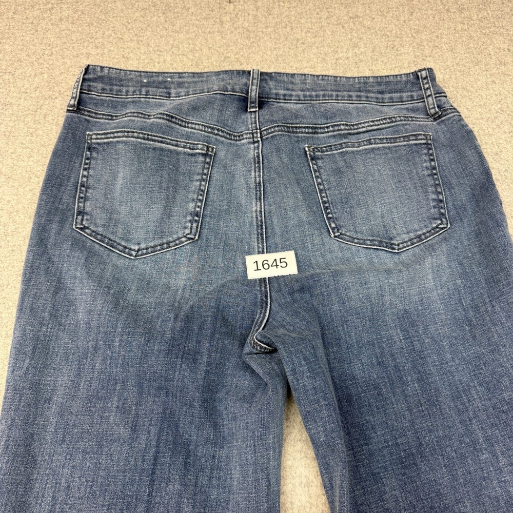 Chico's So Slimming Girlfriend Flare Jeans Size 14R 2.5 Blue Rhinestone Denim - Picture 11 of 11